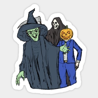 The Witch, the Pumpkin and Death Sticker